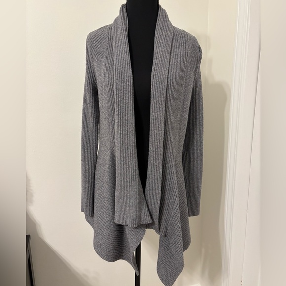 White House Black Market Gray Cardigan Sweater - Picture 1 of 5